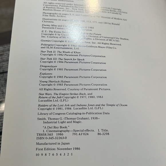 Industrial light & magic the art of special effects by thomas G Smith hardcover. - Picture 7 of 11